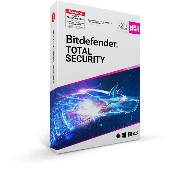 Bitdefender Total Security 2020, 3 anos, versão completa, Multi Device