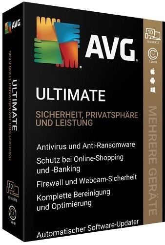 AVG Ultimate 2020 Multi Device 10 Dispositivos 1 Ano