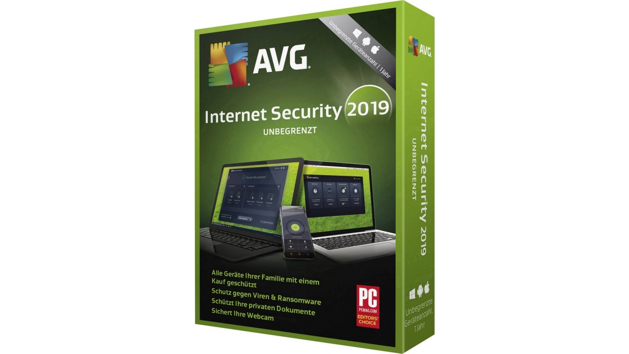 AVG Internet Security 2020 , unbegrenzte Geräteanzahl, 1 Jahr [Download]