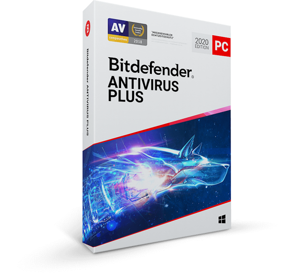 Bitdefender Antivirus Plus 2020 versão completa, 1 Dispositivo1 Ano+ 3 meses