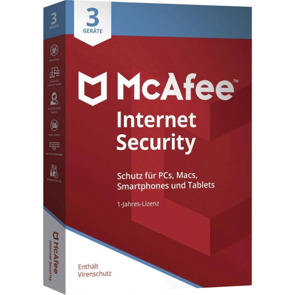 McAfee Internet Security 2019, 3 Anos