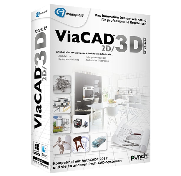 ViaCAD 2D/3D 10, WIN/MAC Mac OS